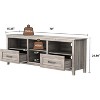 Acekool TV Stand with Drawers and Open Shelf, Large Storage Entertainment Console for TVs up to 70 Inches, Black - 4 of 4
