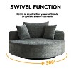 CAVINAS 55''L Chenille Swivel Sofa Chair Fluffy Sleeper 360 Degree Swivel Chair with Pillows for Living Room - 4 of 4