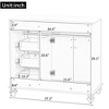 ChicFurnit Bathroom Vanities 36" for Bathroom Vanity with Sink Vanity Cabinet with Flip-Out Drawer Elegant Gold Hardware, Black, 36"*18.3"*33.8" - 3 of 4