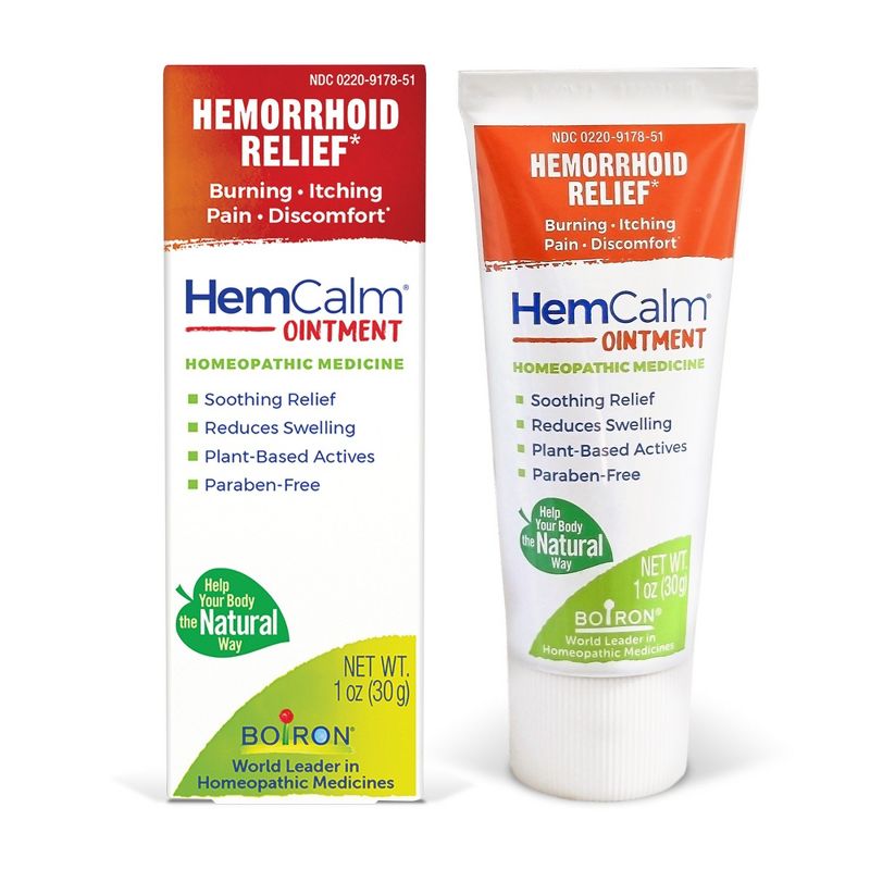 Boiron HemCalm Homeopathic Medicine For Hemorrhoid Relief  -  1 oz Ointment, 1 of 5