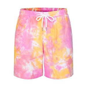 INSPIRE CHIC Men's Summer Printed Shorts Drawstring Beach Pattern Short Pants - 1 of 4
