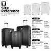 ROBOTIME Luggage, Suitcase Set with Lock and Double Spinner Wheels, Large Capacity Cases for Business or Vacation, 3PCS, Black, 30.31"*19.29"*11.81" - 4 of 4