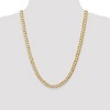 Black Bow Jewelry Men's 6.75mm 14k Yellow Gold Open Concave Curb Chain Necklace - 2 of 4