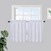 Waffle Weave Waterproof Small Curtain - Decorative Window Cover. Water-Resistant, Easy to Clean & Ideal for Kitchen, Bathroom, RV or Small Spaces - 3 of 4
