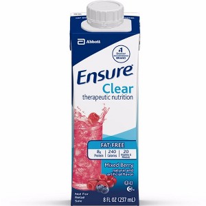Ensure Clear Therapeutic Nutrition Liquid Carton, Mixed Berry, 8 oz, Case of 24 - 1 of 4