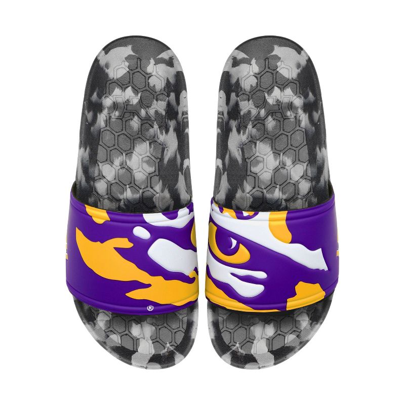 NCAA LSU Tigers Slydr Pro Black Sandals - Purple, 1 of 8