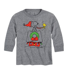 Boys' - Peanuts - Happy Holidays Long Sleeve Graphic T-Shirt - 1 of 4