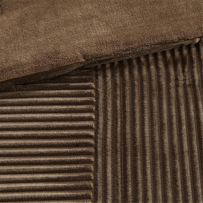 King Brown Microfiber Geometric Comforter Set