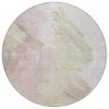Pink Gray And Beige Abstract Washable Indoor Outdoor Area Rug - 4 of 4