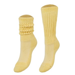 Kids Cotton Knee High Slouch Socks – 1 Pair – Ages 3-15 – Soft, Elastic & Breathable - 1 of 4