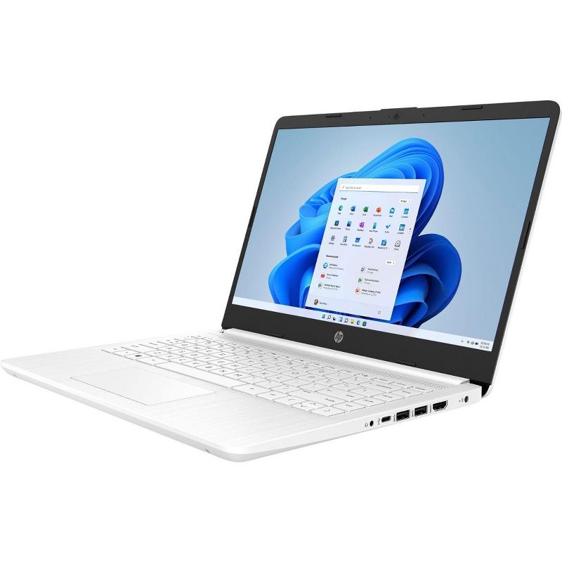HP 14” HD Laptop, Intel Celeron N4120, 4GB RAM, 64GB eMMC, Windows 11 Home in S Mode, Snowflake White, 3 of 7