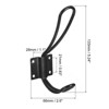 Unique Bargains Metal Double Prong Decorative Vintage Wall Mounted Hanging Towel Scarf Hat Clothes Hook - 2 of 4