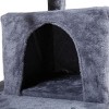 TopComfy Pet Tower Double Layer Cat Tree with Cat House Safe Climbing Platform Scratching Post Pet Toy for Cats, Gray, 19.7"*17.7"*34" - 4 of 4
