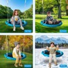 Gulches Metal Swing Stand With Saucer Outdoor Playground Metal Swing Set For Kids Outdoor Play Equipment,Antique Blue - 2 of 4