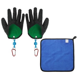 Unique Bargains Waterproof Puncture Resistant Non-Slip Easy to Clean Fishing Gloves 1 Pair - 1 of 4