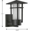Progress Lighting Exton 1-Light Textured Black Outdoor Wall Lantern with Etched Glass Shade - 2 of 2