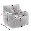 Angel Sar Soft Tufted Bean Bag Chairs, Medium Teddy Fabric Bean Bags with Arms, Dark Blue - 2 of 4