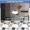 52 inch Modern Ceiling fan with Light,Nickle Downrod with Dual Side Blades,Reversible DC Motor - 4 of 4