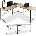 Best Choice Products 94.5in Modular L-Shaped Desk, Corner Workstation, 2-Person Study Table for Home, Office