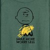 Women's - Peanuts - Smile More Worry Less Lightweight French Terry Slouchy - 2 of 4