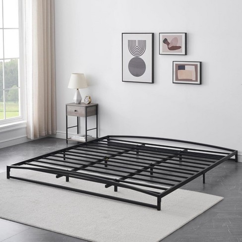 Low profile king bed deals frame with storage