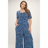 WEST K Women's Jana Plus Size Short Sleeve Knit Jumpsuit - 4 of 4