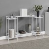 Breighton Home 32.75" Extra Storage 2 Tier Tall Folding Metal Shelves with Set of 2 Deluxe Extension Shelves - 2 of 4