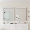 Okak Minimalism Rectangular Bathroom Mirror, Wall Mirror with Metal Frame and Arched Corner, Vanity Mirror for Bathroom - 2 of 4