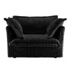 CAVINAS Comfy Single Couch Sofa, Fabric Single Sofa, Slip-covered Armchair with 1 Big Back Cushion and 2 Big Toss Pillows, Single Deep Seat - 3 of 4