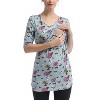 Pokkori Maternity Floral Print Ruched Nursing Top - 3 of 4