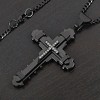 Crucible Men's Cubic Zirconia Cross Stainless Steel Necklace - 24" - 2 of 4
