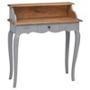 Writing Desk Mahogany, Grey Solid mahogany wood - 3 of 4