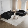 KWPZQEB 99" Cloud Curved Sectional Sofa with Chaise, Convertible L-Shape Couch with Deep Seats, Boneless Couches for Living Room, No Assembly Required - 2 of 4