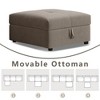 GDFStudio Isolde 105'' Modern L-Shaped Upholstered 4-Seater Sofa with 1 Storage Ottoman and Adjustable Backrest - 4 of 4
