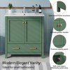 Okak 30" Modern Bathroom Vanity with Sink, Painted Finish Bathroom Sink Vanities with Multi-functional Cabinet, 2 Doors & 1 Drawer - 3 of 4