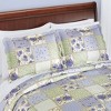 Collections Etc Lovely Floral Patchwork Scalloped Edge Pillow Sham Sham Lavender - image 2 of 3