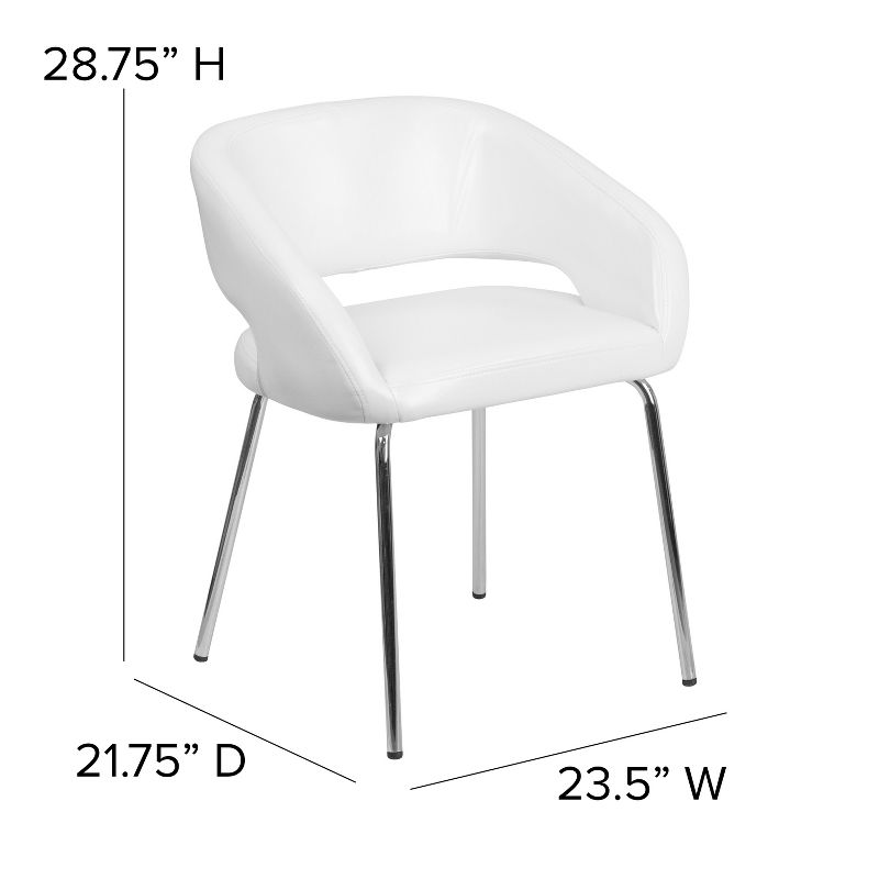 Flash Furniture Fusion Series Contemporary LeatherSoft Side Reception Chair with Chrome Legs, 4 of 11