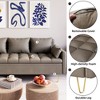 67.3'' Compact 3 Seater Sofa with Storage & Metal Legs, Small Faux Leather Couch for Living Rooms, Apartments, Offices - 3 of 4