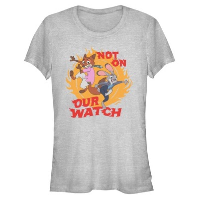 Juniors Zootopia 2 Nick and Judy Not on Our Watch T Shirt