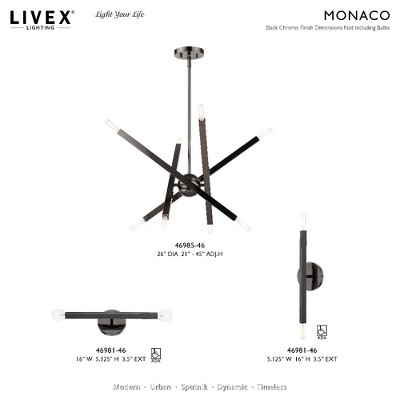 Black Steel Linear Wall Mount Sconce Light