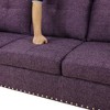 GlasFlength Sectional Sofas with Ottoman, Modern Large Modular Sectional Couch for Living Room, L Shape Upholstered Couch, Purple, Length 97.5" - 2 of 4