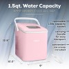 Igloo IGLICEB26HNPK 26-Pound Automatic Self-Cleaning Portable Countertop Ice Maker Machine With Handle, Pink - 2 of 4