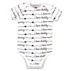 Hudson Baby Infant Girl Cotton Bodysuits 3pk, Daddys Princess - 3 of 4