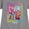 - Mattel - Clawsome, Fangtastic, Creeperific & Zapptacular Graphic Short Sleeve Fleece Dress - 2 of 4