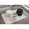 Kumasinova 16.1" On-Trend Layered Soft Velvet/Boucle Storage Ottoman for Living Room,Upholstered Footstool,FoamFillied Ottoman Stool,250lbs Max - 2 of 4