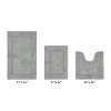 Lux Premium 100% Cotton  Ultra-Soft Tufted Solid Reversible 3 Piece Bath Rug Set, Water-Absorbent, Durable, Machine Washable Bathroom Rug - 2 of 4