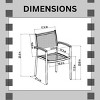 Amazonia 5pc Eucalyptus Round Longbottom Outdoor Patio Dining Set Black: FSC-Certified, All-Weather, UV-Resistant - image 4 of 4