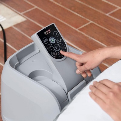 Bestway Fiji Gray Round Inflatable Hot Tub with AirJets