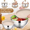 Itopfox Stainless Steel Mixing Bowls with Airtight Lids Set, Nesting Kitchen Bowls for Prepping, Baking & Food Storage, Dishwasher & Freezer Safe - 4 of 4