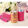 Juvale 12-Pack Women's Birthday Can Cooler Sleeves, 12 oz Insulated Beer Soda Holder, Gold "Cheers" Font & Pink Holder Party Supplies - image 3 of 4